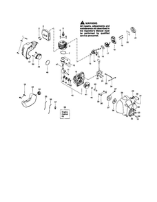 Fuel Tank/Crankshaft/Crankcase Diagram and Parts List for  Weed Eater Trimmer